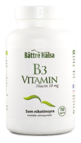 B�ttre H�lsa B3 Niacin 10 mg - B�ttre H�lsa