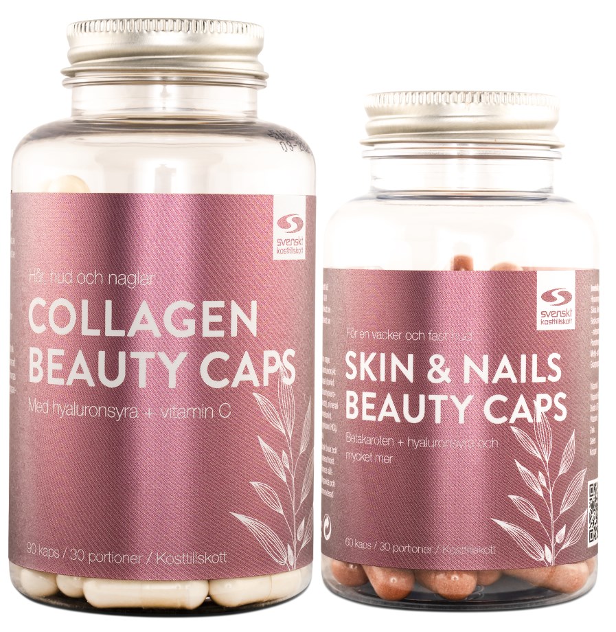 Beauty Caps Skin & Nails + Collagen, Helse - Svenskt Kosttillskott