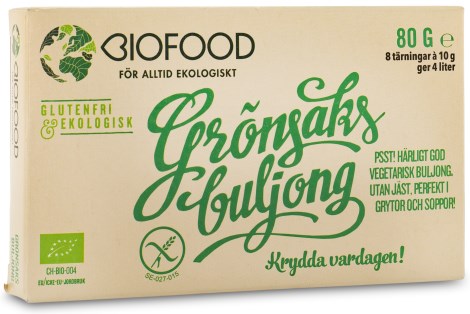 Biofood Gr�ntsagsbouillonterning, F�devarer - Biofood