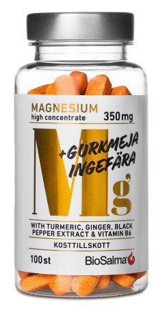 -localization-error-products-images-main-thumbnail- BioSalma Magnesium 350 mg + Gurkemeje Ingef�r, 100 tabletter