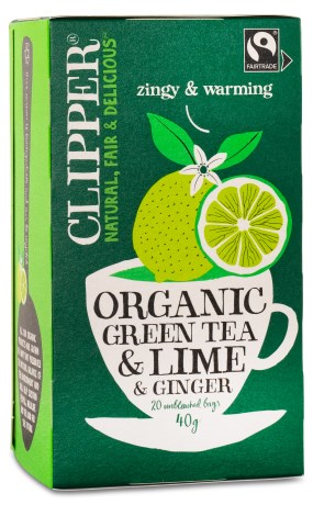 Clipper Tea Green Tea Lime & Ginger EKO, F�devarer - Clipper
