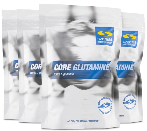 Core Glutamine, Tr�ningstilskud - Svenskt Kosttillskott