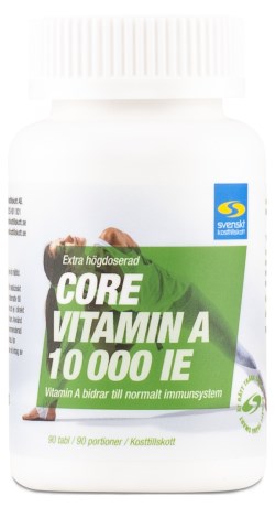 Core Vitamin A 10000 IE, Vitaminer & Mineraler - Svenskt Kosttillskott