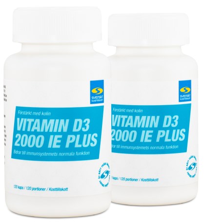 Vitamin D3 2000 IE+, Kosttilskud - Svenskt Kosttillskott