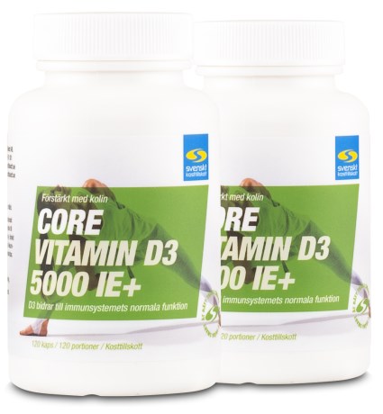 Core Vitamin D3 5000 IE+, Vitaminer & Mineraler - Svenskt Kosttillskott