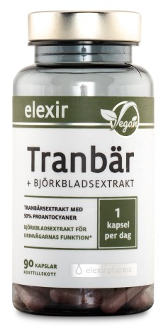 Elexir Pharma Tranb�r + Bj�rkbladsextrakt - Elexir Pharma