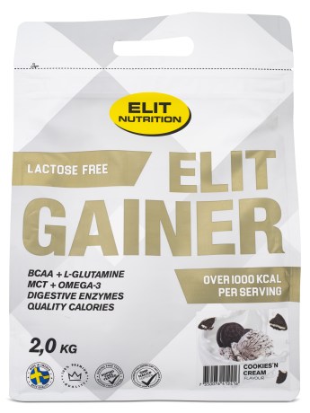 ELIT Gainer Laktosefri, Tr�ningstilskud - Elit Nutrition