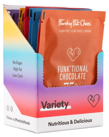 Funky Fat Foods Choklade Mix Pack 10 pak, Di�tprodukter - Funky Fat Foods