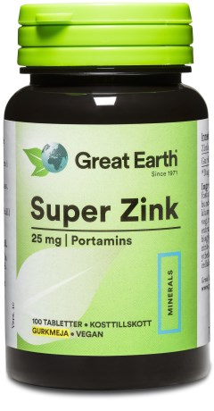 Great Earth Super Zink 25 mg - Great Earth