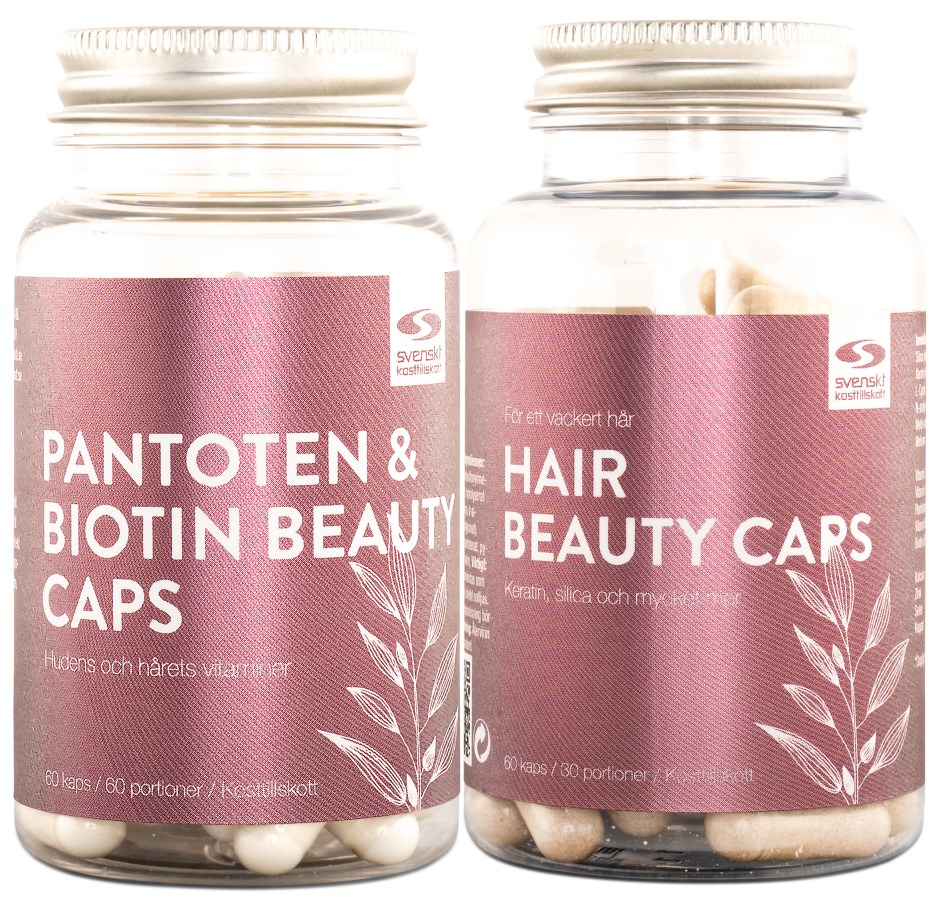 Hair Beauty Caps + Pantoten & Biotin, Helse - Svenskt Kosttillskott