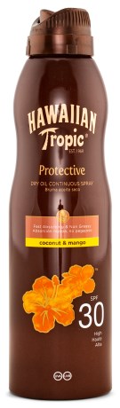 Hawaiian Tropic Dry Oil Continuous Spray Coconut & Mango SPF 30, Kropspleje & Hygiejne - Hawaiian Tropic