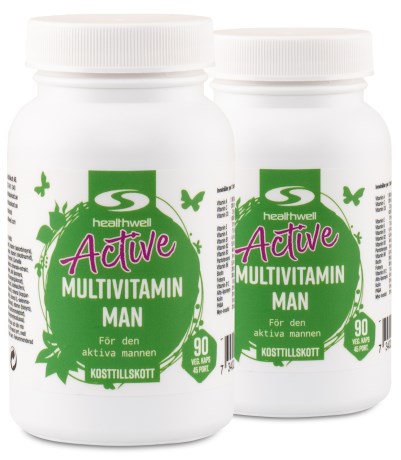 Healthwell Active Multivitamin Man, Vitaminer & Mineraler - Healthwell
