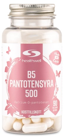 Healthwell B5 Pantothensyre 500, Vitaminer & Mineraler - Healthwell