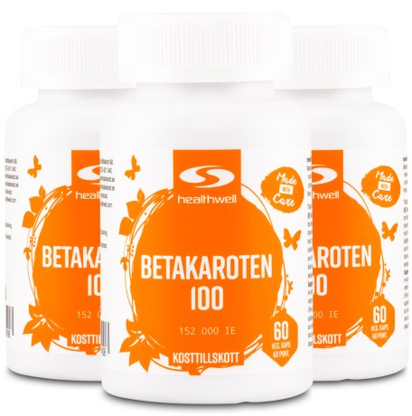 Betacaroten 100, Vitaminer & Mineraler - Healthwell