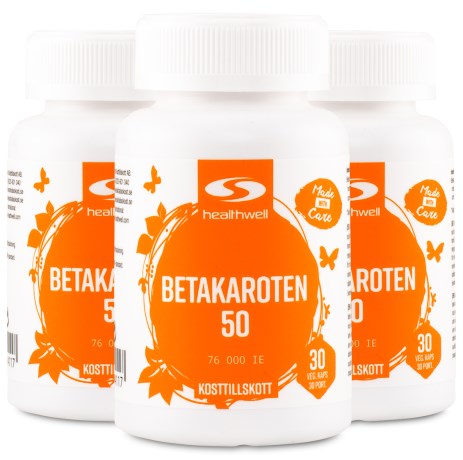 Healthwell Betacaroten 50, Vitaminer & Mineraler - Healthwell