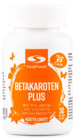 Betacaroten Plus, Vitaminer & Mineraler - Healthwell