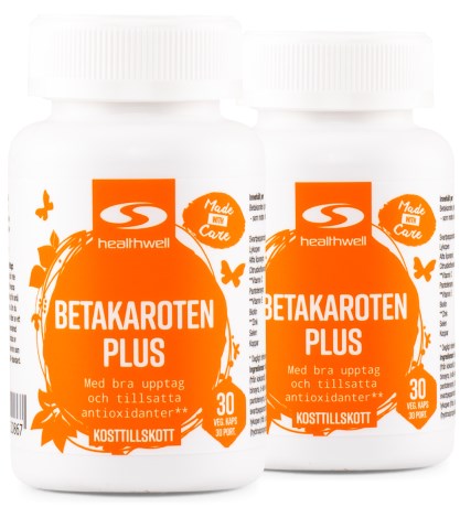 Betacaroten Plus, Vitaminer & Mineraler - Healthwell