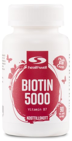 Biotin 5000, Vitaminer & Mineraler - Healthwell