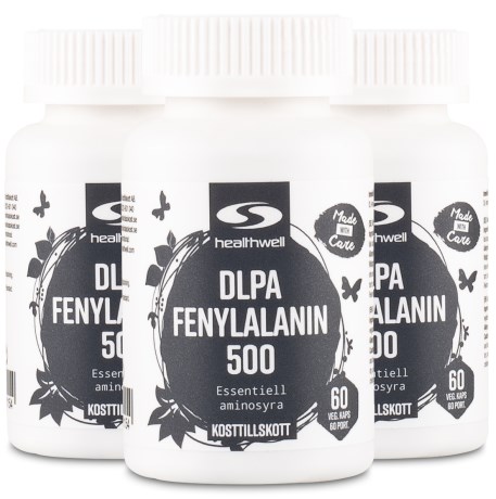 DLPA Fenylalanin 500, Tr�ningstilskud - Healthwell