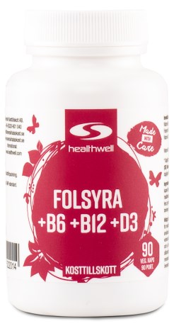 Folinsyre+B6+B12+D, Vitaminer & Mineraler - Healthwell