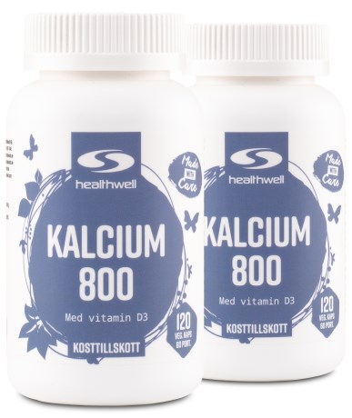 Kalcium 800, Vitaminer & Mineraler - Healthwell