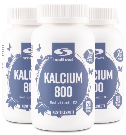 Kalcium 800, Vitaminer & Mineraler - Healthwell