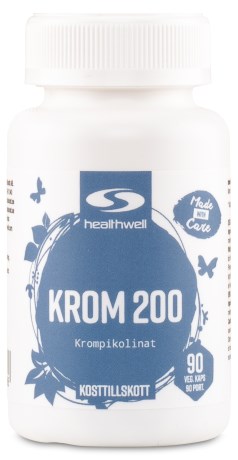 Krom 200, Vitaminer & Mineraler - Healthwell