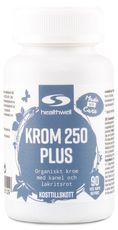 Krom 250 Plus, Vitaminer & Mineraler - Healthwell