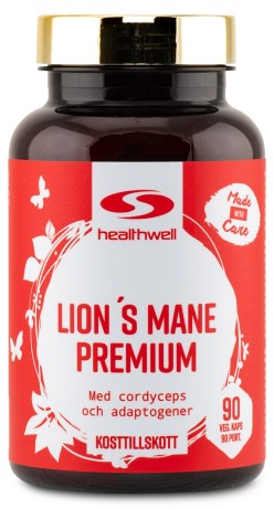 Healthwell Lions Mane Premium, Tr�ningstilskud - Healthwell