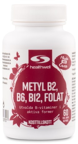 Metyl B6, B12, Folat, Vitaminer & Mineraler - Healthwell