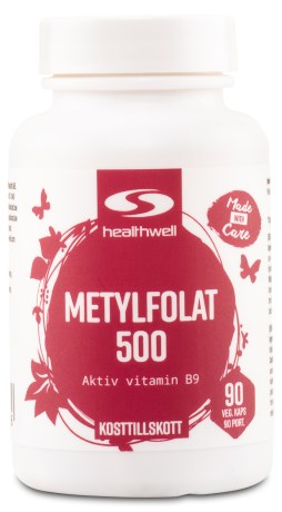 Healthwell Methylfolat 500, Vitaminer & Mineraler - Healthwell