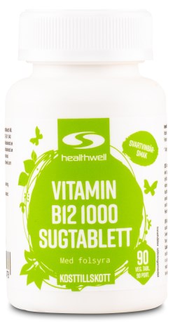 Vitamin B12 1000 Sugetabletter, Vitaminer & Mineraler - Healthwell