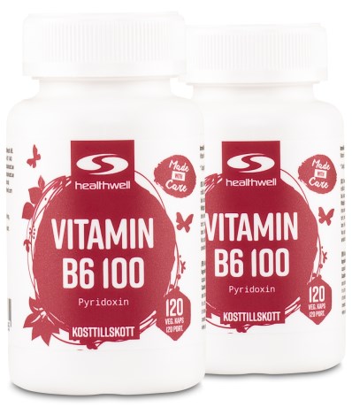 Healthwell B6-Vitamin 100, Kosttilskud - Healthwell