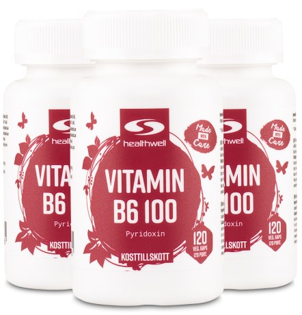 Healthwell B6-Vitamin 100, Vitaminer & Mineraler - Healthwell