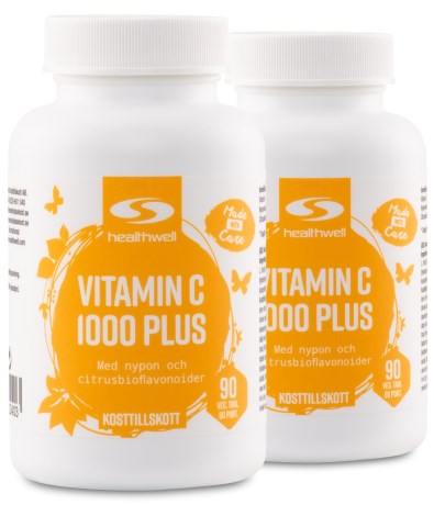 Healthwell C-vitamiini 1000 Plus, Vitaminer & Mineraler - Healthwell