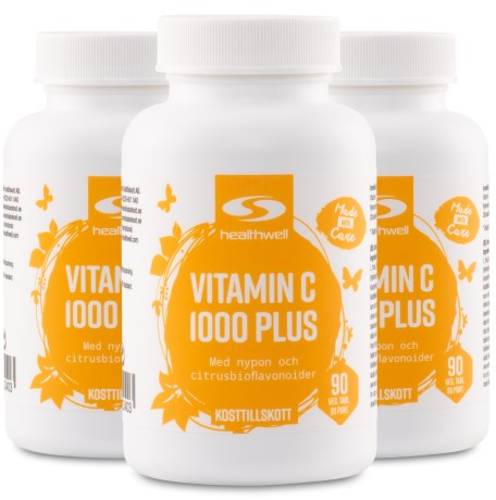 Healthwell C-vitamiini 1000 Plus, Vitaminer & Mineraler - Healthwell