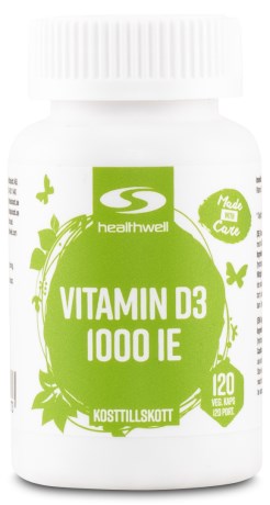 Healthwell D3-vitamiini 1000 IE, Vitaminer & Mineraler - Healthwell