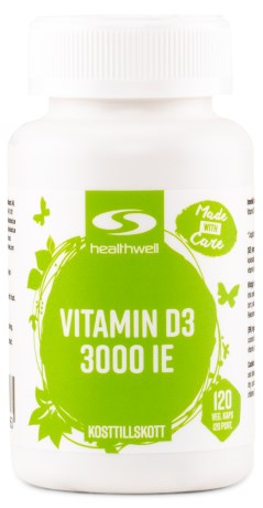 Healthwell D3-vitamin 3000 IU, Vitaminer & Mineraler - Healthwell