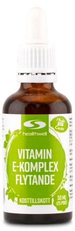 E-vitamin Komplex Flydende, Vitaminer & Mineraler - Healthwell