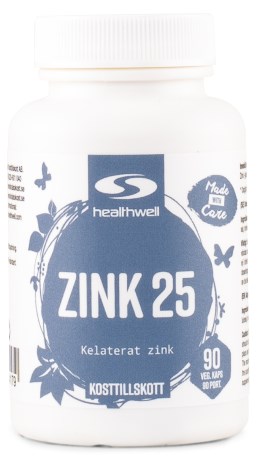 Healthwell Zink 25, Vitaminer & Mineraler - Healthwell