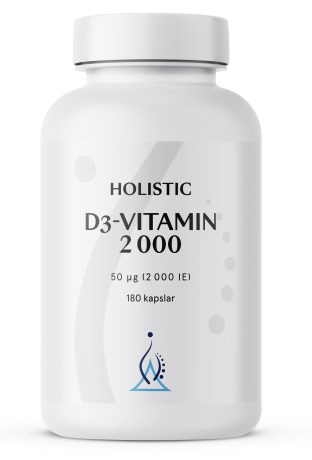 Holistisk vitamin D3 2000 IE, Kosttilskud - Holistic