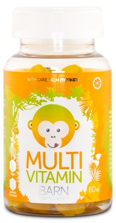 Monkids Multivitamin + Appelsin, Vitaminer & Mineraler - Monkids
