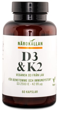 N�rok�llan D3 + K2 Vegan, Vitaminer & Mineraler - N�rok�llan