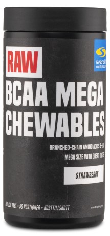 RAW BCAA Mega Chewables, Tr�ningstilskud - Svenskt Kosttillskott