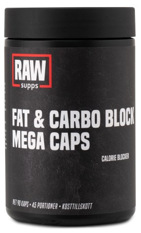 RAW Fat & Carbo Block Mega Caps, Di�tprodukter - RAW SUPPS