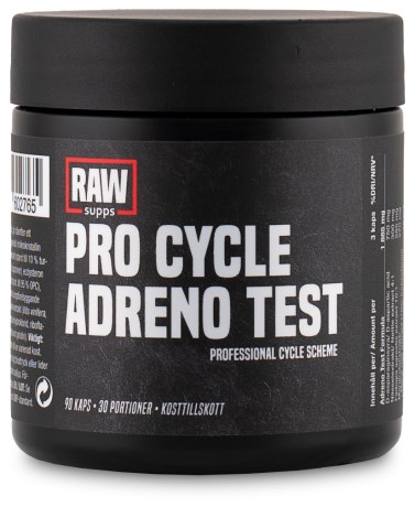 RAW Pro Cycle Adreno Test, Tr�ningstilskud - Svenskt Kosttillskott