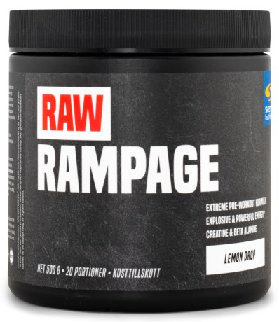 RAW Rampage, Tr�ningstilskud - RAW SUPPS