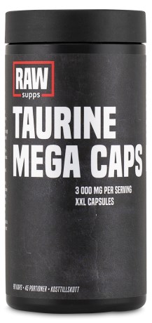 RAW Taurine Mega Caps, Tr�ningstilskud - Svenskt Kosttillskott