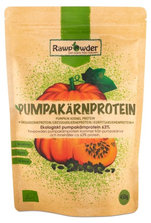 Rawpowder �kologisk Gr�skarkerneprotein, Tr�ningstilskud - RawPowder