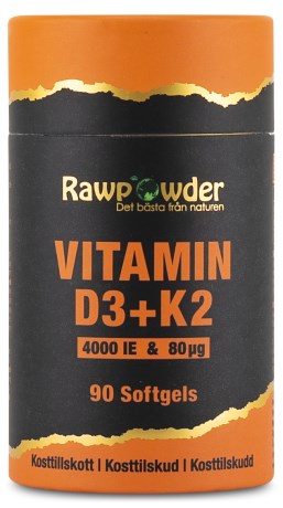 RawPowder Vitamin D3+K2, Vitaminer & Mineraler - RawPowder